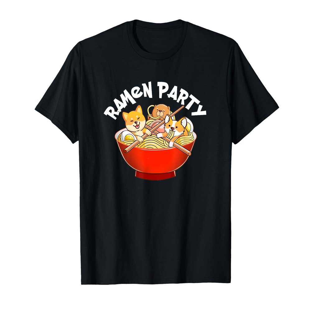 Ramen Noodle Party Kawaii Ramen Noodle Shiba Inu Ramen Life T-Shirt