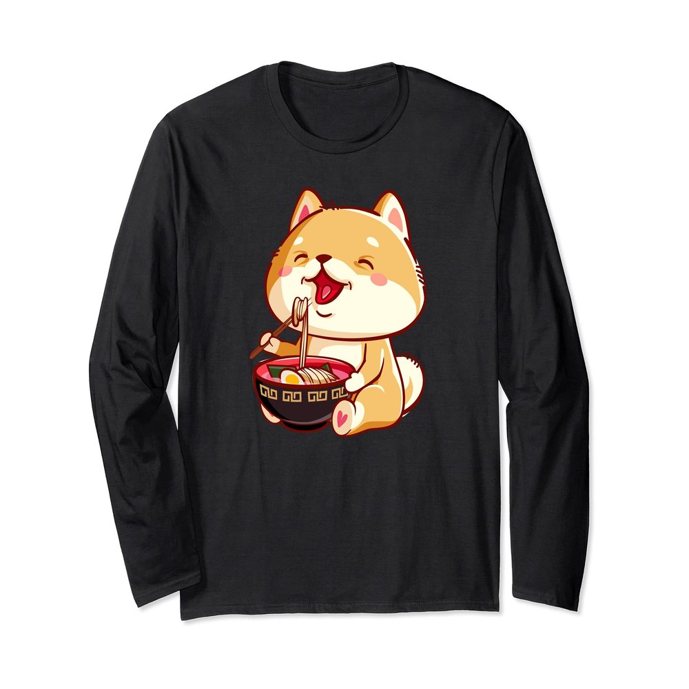 Ramen Noodle Akita Inu Kawaii Ramen Akita Inu Ramen Life Long Sleeve T-Shirt