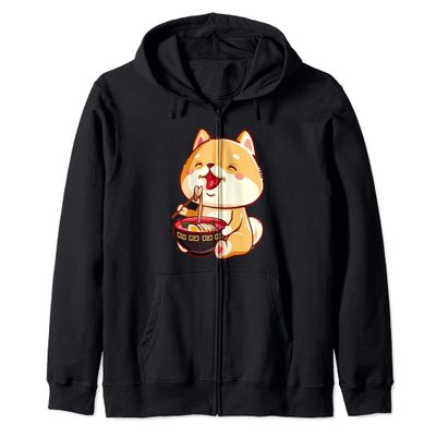 Ramen Noodle Akita Inu Kawaii Ramen Akita Inu Ramen Life Zip Hoodie