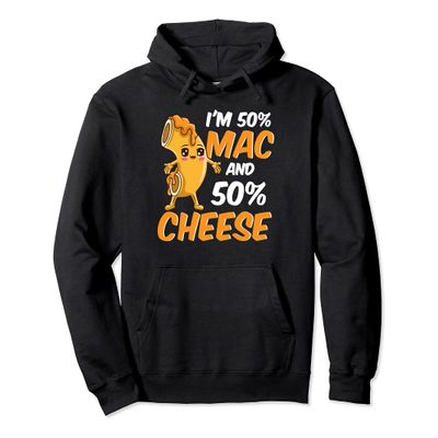 Cute 50% Macaroni and 50% Cheese Macaroni and Cheese Lovers Pullover Hoodie