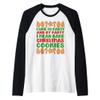 I LIKE TO PARTY I MEAN BAKE CHRISTMAS COOKIES Meme Raglan Baseball Tee view 1