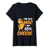 Womens Cute 50% Macaroni and 50% Cheese Macaroni and Cheese Lovers V-Neck T-Shirt view 1