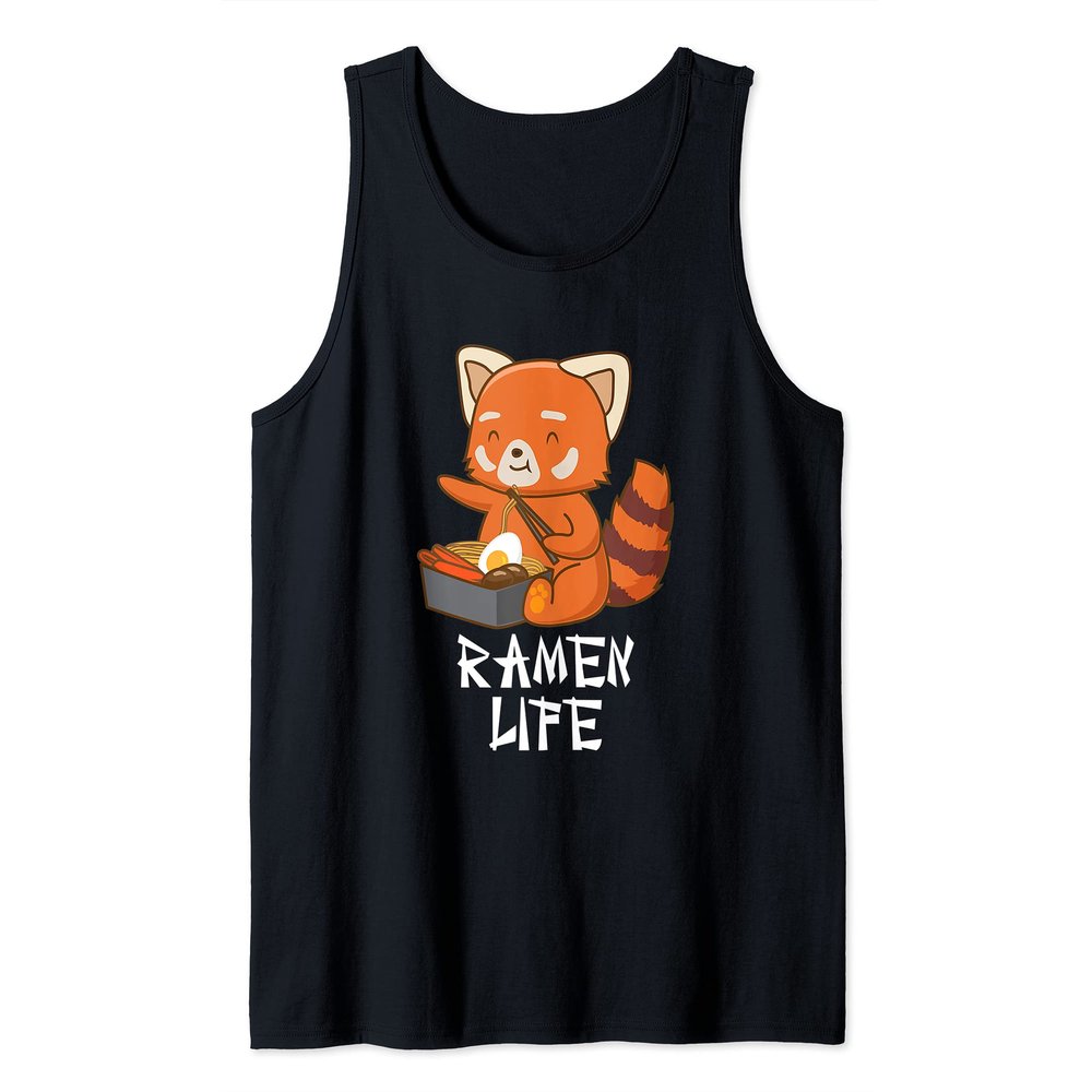 Ramen Life Red Panda Japanese Food Anime Soba Noodles Tank Top