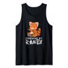 Powered By Ramen Red Panda Japanese Food Noodles Soba Tank Top view 1