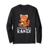 Powered By Ramen Red Panda Japanese Food Noodles Soba Long Sleeve T-Shirt view 1