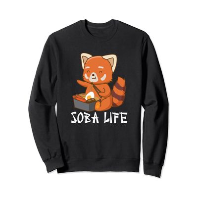 Soba Life Red Panda Japanese Food Anime Soba Noodles Sweatshirt