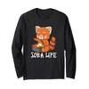 Soba Life Red Panda Japanese Food Anime Soba Noodles Long Sleeve T-Shirt view 1