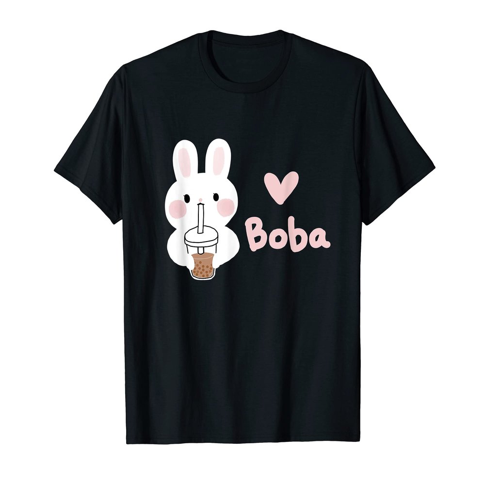 Cute Kawaii Bunny Boba Milk Tea Bubble Tea Graphic T-Shirt