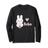 Cute Kawaii Bunny Boba Milk Tea Bubble Tea Graphic Long Sleeve T-Shirt view 1