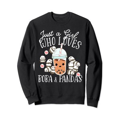 Boba Tea Bubble Tea Kawaii Japanese Lover Panda Bear Drink Sweatshirt
