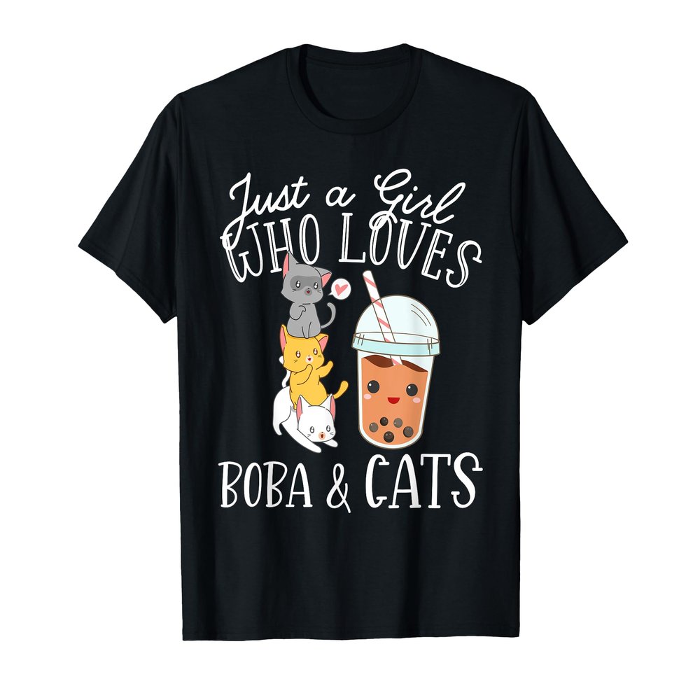 Boba Tea Bubble Tea Kawaii Japanese Lover Cat T-Shirt