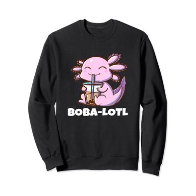 Axolotl Bubble Tea Boba-Lotl Funny Boba Tea Lover Sweatshirt