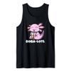 Axolotl Bubble Tea Boba-Lotl Funny Boba Tea Lover Tank Top view 1