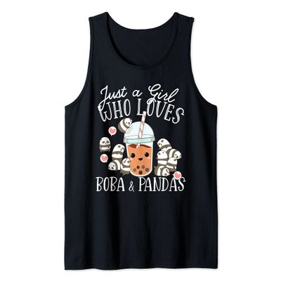 Boba Tea Bubble Tea Kawaii Japanese Lover Panda Bear Drink Tank Top