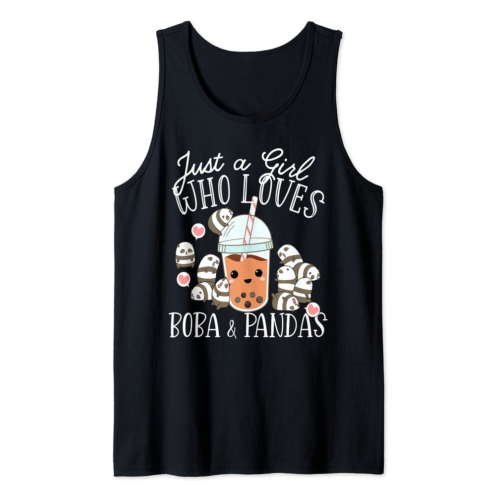 Boba Tea Bubble Tea Kawaii Japanese Lover Panda Bear Drink Tank Top