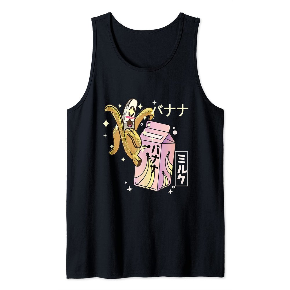 BANANA MILK CARTON FUNNY RETRO 90s KAWAII Tank Top