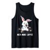 Need More Coffee Bunny Kawaii Coffee Bean Cafe Bunny Comic Tank Top view 1