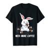 Need More Coffee Bunny Kawaii Coffee Bean Cafe Bunny Comic T-Shirt view 1