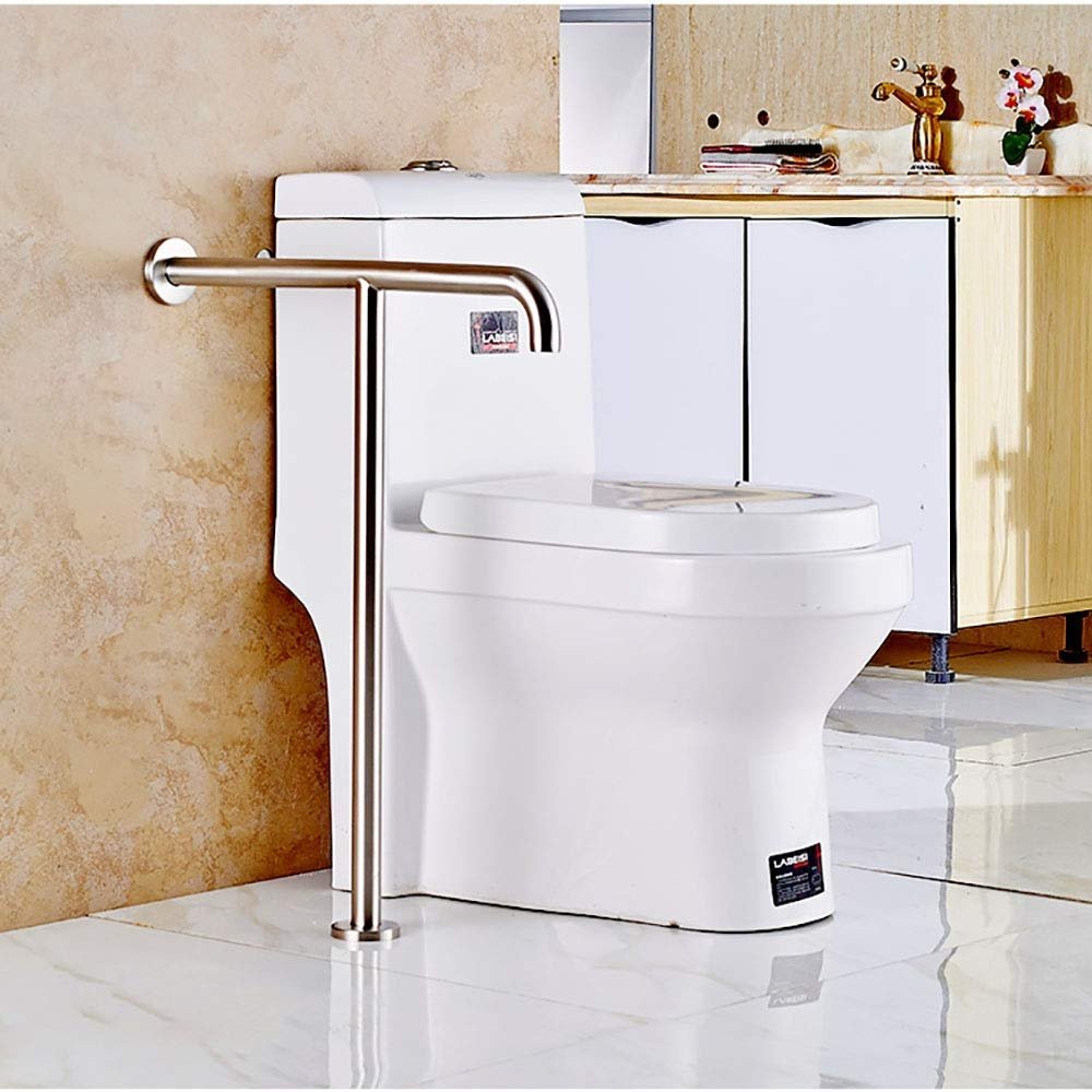 WYRKYP Bathroom Safety Handicap Grab Bar, Stainless Steel T-Shaped Bathroom Grab Bar Bathroom Grab Rails for The Shower Wall Mounted Floor-Standing Toilet Grab Bars with Legs Shower Non Slip Handle