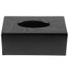 EVTSCAN Black Wooden Tissue Box Napkin Case Elegant Style Tissue Holder for Home Hotel Living Room view 2