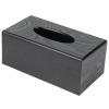 EVTSCAN Black Wooden Tissue Box Napkin Case Elegant Style Tissue Holder for Home Hotel Living Room view 3