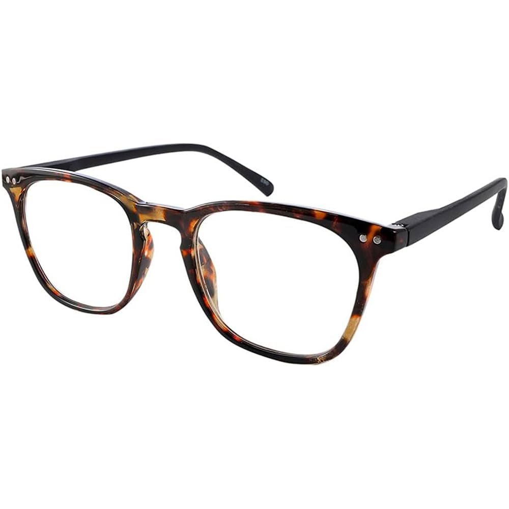 JiSoo Womens Reading Glasses 1.0, Trendy Readers Glasses Women, Lightweight Ladies Magnifying Glasses for Reading, Tortoise