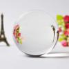10CM Photography Crystal Ball Sphere Quartz Transparent Glass Ball Ornament Home Decor Gift-with Wood Base_10 cm view 4