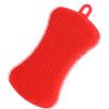 1pc Silicone Dishwashing Scrubber Kitchen Cleaning Sponge Bowl Pot Pan Brush Random Color view 1