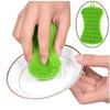 1pc Silicone Dishwashing Scrubber Kitchen Cleaning Sponge Bowl Pot Pan Brush Random Color view 4