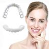 2 Pairs Veneers Snap in Teeth, Snap on Veneer Teeth, Fake Teeth, Instant Veneers Dentures Fake Snap on Teeth Smile Men And Women(Top And Bottom) view 1