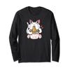 Kawaii Cat Neko Eating Ramen Noodle Soup Japanese Aesthetic Long Sleeve T-Shirt view 1