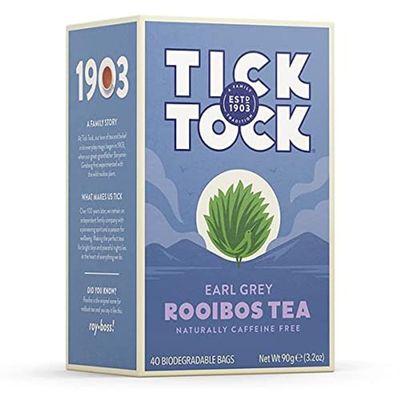 Tick Tock Earl Grey Rooibos Tea 40 Tea Bags