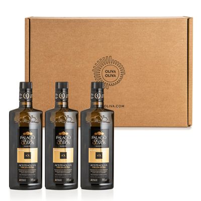 Palacio de Los Olivos - Picual Gourmet Extra Virgin Olive Oil - Cold Pressed, Early Harvest - Pack 3 Bottles of 500ml