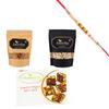 Ghasitaram Gifts Rakhi Gifts for Brothers Best of Almonds, Cashews and Sugarfree Dates and Figs Bites with Pearl Rakhi view 1