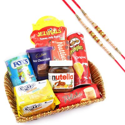 Jaiccha Ghasitaram Rakhi Gifts for Brothers - Kids Delight with 2 Pearl Rakhis