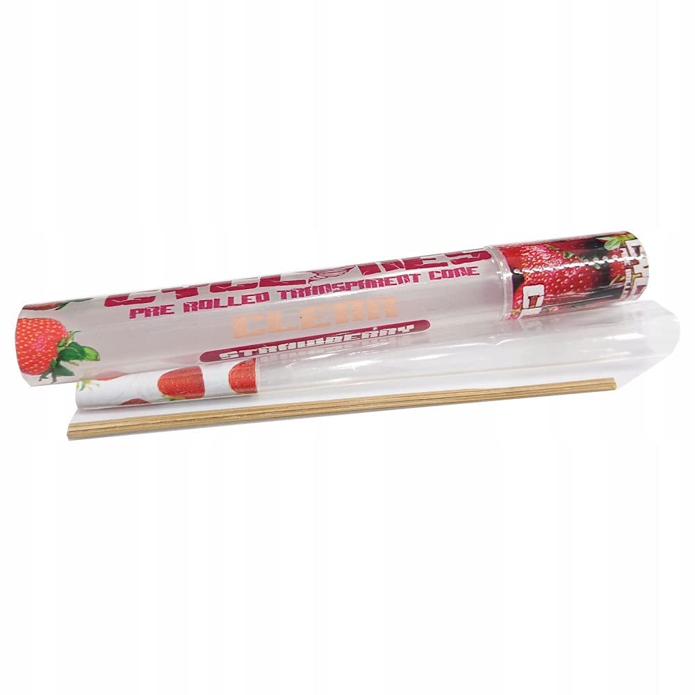 Cyclones Flavoured Pre Rolled Cones Clear - Clear Tube X 24 (Strawberry)