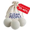 The Clean People 100% New Zealand Wool Dryer Balls - 3 Pack - for Laundry, Fabric Softening, Anti Static, No Lint, Odorless and Reusable view 1