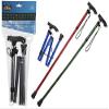 1 x FOLDING ALUMINIUM WALKING STICK (ADJUSTABLE HEIGHT) 4 ASSORTED COLOURS - 1 SENT AT RANDOM. view 1