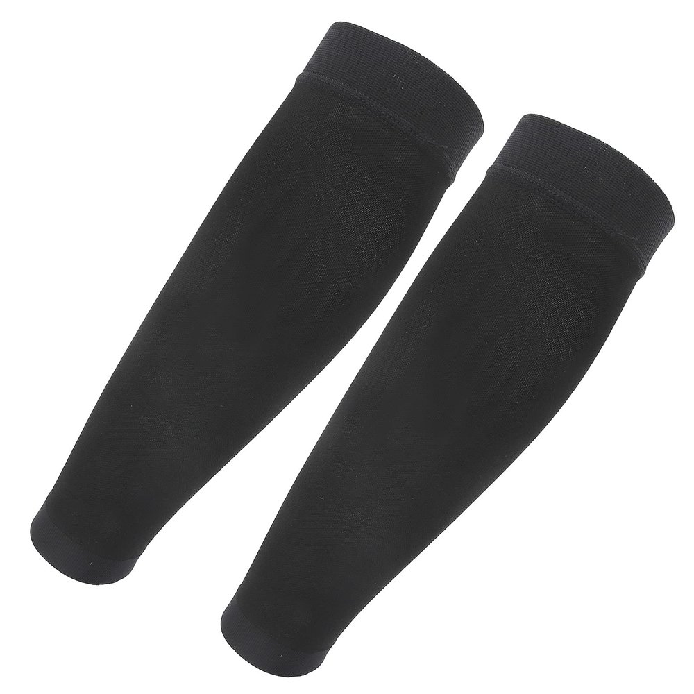 Calf Compression Stockings for Women & Men,Varicose Veins Pressure Stockings Relieve Swelling Compression Socks Knee High Length, Open Toe,Black (Medium)