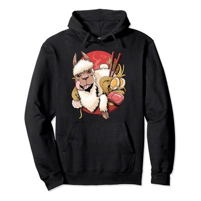 Llamen funny Japanese Ramen Noodles Llamen Pullover Hoodie