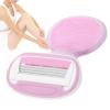 Manual Body Hair Shaver, Four Layer Incisive Blade Women Manual Body Hair Shaver Trimmer Portable Face Leg Hair Removal Tool Epilator Pink view 1
