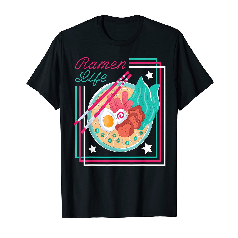 Japanese Ramen Life Graphic Ramen Noodles Bowl Anime T-Shirt