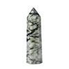 1PC Natural Crystal Point Tree Grain Stone Obelisk Tower Quartz Wand Ornament for Home Decor Energy Stone Pyramid-Tree Grain Stone_50-60mm view 1