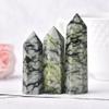 1PC Natural Crystal Point Tree Grain Stone Obelisk Tower Quartz Wand Ornament for Home Decor Energy Stone Pyramid-Tree Grain Stone_50-60mm view 2