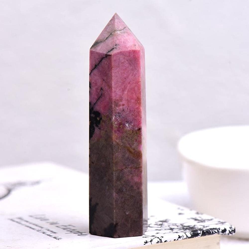 1PC Natural Crystal Column Quartz Rock Mineral Specimen Crystal Point Quartz Rainbow Wand Home DecorEnergy Stone-Rosy Quartz_70-80mm