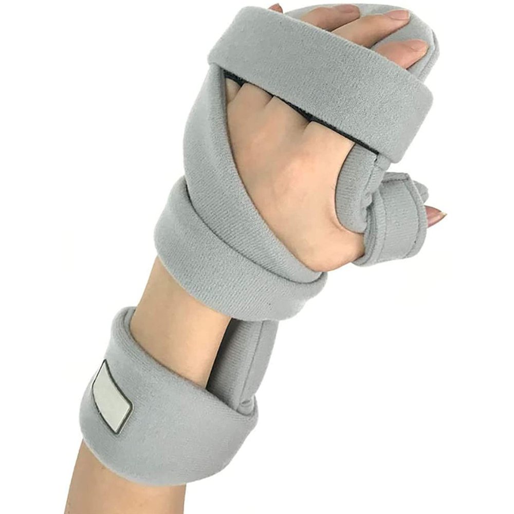 WILLQ Stroke Resting Hand Splint Night Immobilizer Muscle Atrophy Rehabilitation in the Tendonitis Sprain Fracture Arthritis Dislocation Functional Carpal Tunnel Pain Comfortable Stretch,Left hand