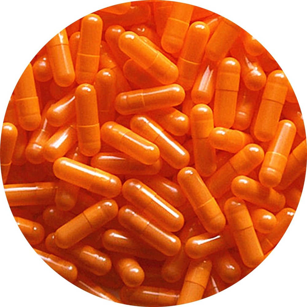 DR T & T 200 Size 0 vege HPMC Orange Capsules Suit for Halal Vegan EU Product
