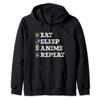Eat Sleep Anime Repeat Ramen Noodles Japanese Ramen Anime Zip Hoodie view 1