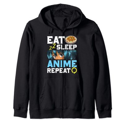 Otaku Ramen Noodles Kawaii Japanese Manga Kawaii Anime Zip Hoodie