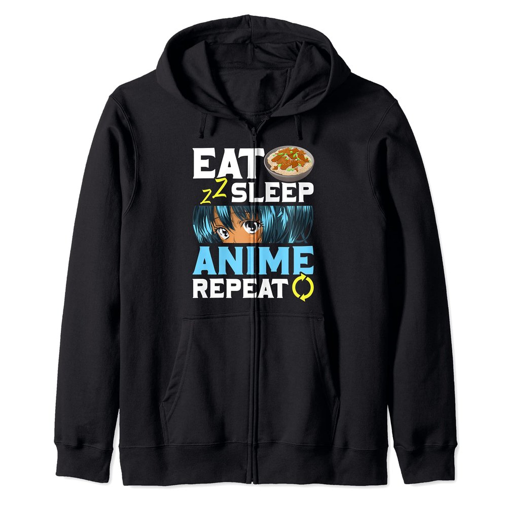 Otaku Ramen Noodles Kawaii Japanese Manga Kawaii Anime Zip Hoodie